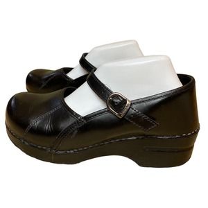 Dansko Women’s Size 40/US 9.5-10 Black Leather ‘Marcelle’ Mary Jane Comfort Clog